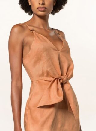 REISS Kay Leinenkleid Damen, Braun