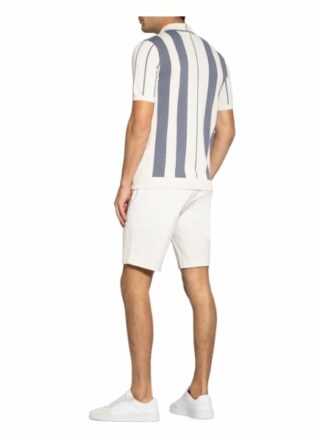 REISS Leo Strick-Poloshirt Herren, Blau