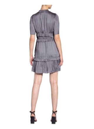 REISS Lydia Plisseekleid Damen, Grau