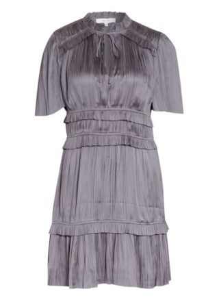 REISS Lydia Plisseekleid Damen, Grau