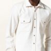 REISS Maldini Cord-Overshirt Herren, Weiß