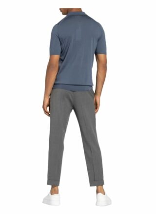 REISS Maxwell Strick-Poloshirt Herren, Blau