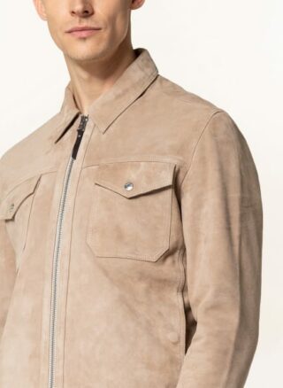 REISS Pike Lederjacke Herren, Braun