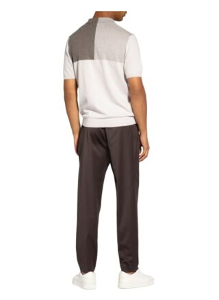 REISS Port Strick-Poloshirt Herren, Grau