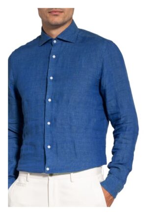 REISS Ruban Leinenhemd Herren, Blau