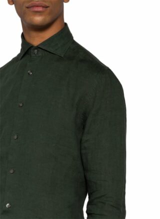 REISS Ruban Leinenhemd Herren, Grün
