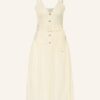 REISS Vita Ausgestelltes Kleid Damen, Gelb