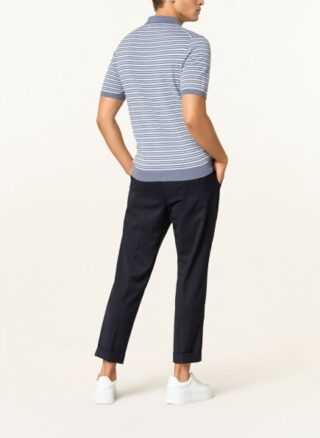 REISS Wriggle Strick-Poloshirt Herren, Blau