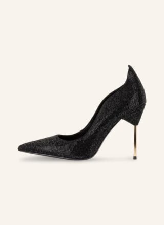 REISS Zhane Court Pumps Damen, Schwarz