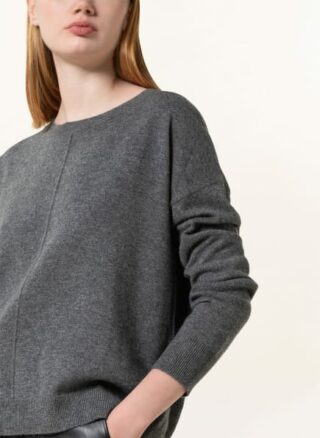 REPEAT Cashmere-Pullover Damen, Grau