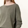 REPEAT Cashmere-Pullover Damen, Grün