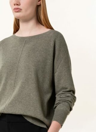 REPEAT Cashmere-Pullover Damen, Grün
