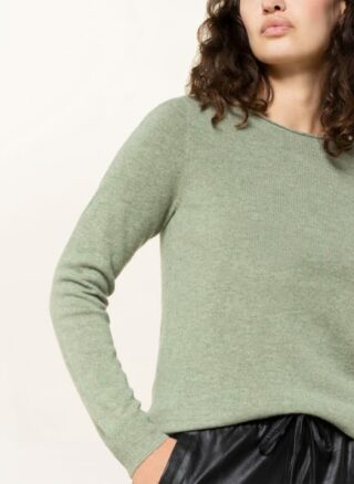 REPEAT Cashmere-Pullover Damen, Grün