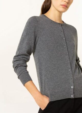 REPEAT Cashmere-Strickjacke Damen, Grau