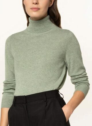 REPEAT Rollkragenpullover Damen, Grün
