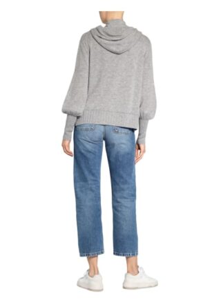 REPEAT Strick-Hoodie Damen, Grau