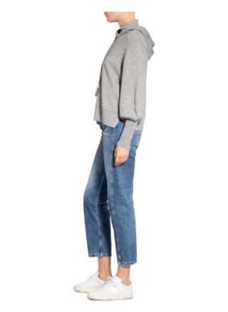 REPEAT Strick-Hoodie Damen, Grau