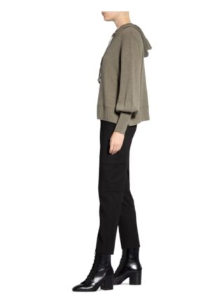 REPEAT Strick-Hoodie Damen, Grün