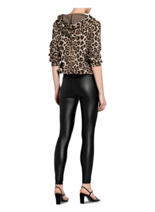 RINASCIMENTO Lederleggings Damen, Schwarz