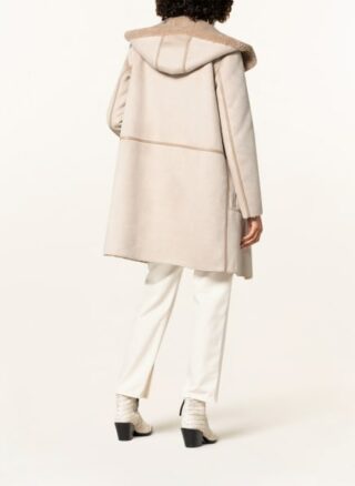 RINO & PELLE Alina Teddyfell-Mantel Damen, Beige