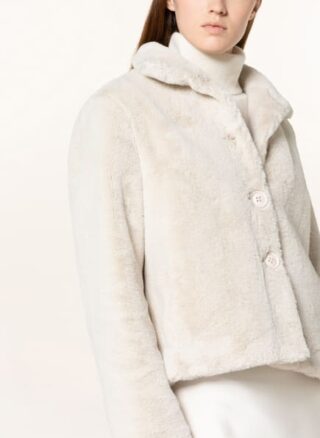 RINO & PELLE Vie Kunstfelljacke Damen, Beige