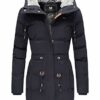 Ragwear Ashani Puffy Steppmantel Damen, Blau