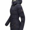 Ragwear Ashani Puffy Steppmantel Damen, Blau