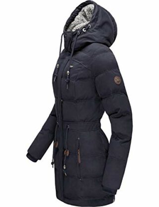 Ragwear Ashani Puffy Steppmantel Damen, Blau