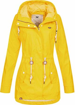 Ragwear Monadis Rainy 1911-60037 Regenjacke Damen, Gelb