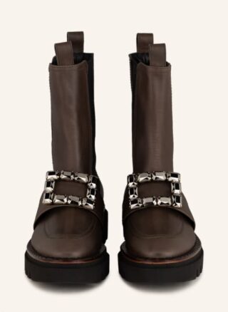 Ras Boots Bailey Biker Boots Damen, Braun