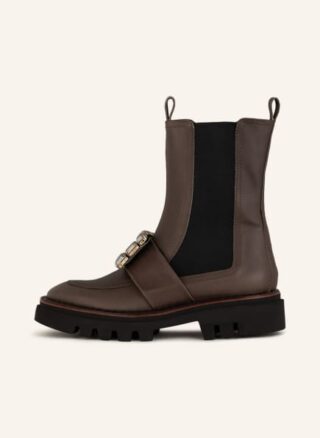 Ras Boots Bailey Biker Boots Damen, Braun