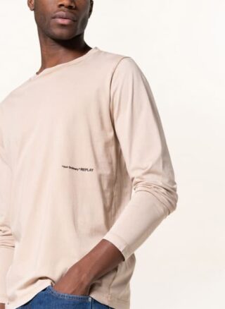 Replay Longsleeve Herren, Beige