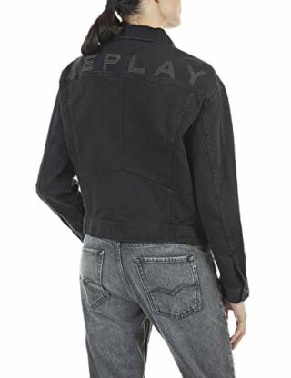 Replay W311 Jeansjacke Damen, Schwarz