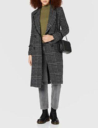 Replay W7634 .000.52322 Wollmantel Damen, Schwarz