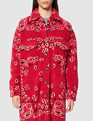 Replay W7685 .000.52468 Wollmantel Damen, Rot