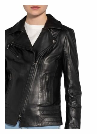 SCHYIA Aiga Lederjacke Damen, Schwarz