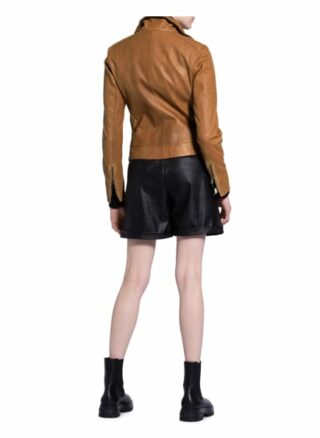 SCHYIA Eva Lederjacke Damen, Braun