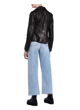 SCHYIA Eva Lederjacke Damen, Schwarz