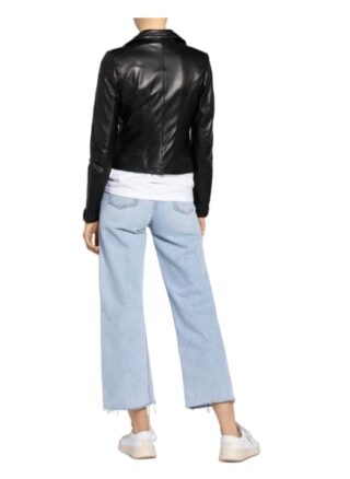 SCHYIA Karja Lederjacke Damen, Schwarz