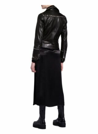 SCHYIA Karla Lederjacke Damen, Schwarz