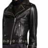 SCHYIA Karla Lederjacke Damen, Schwarz