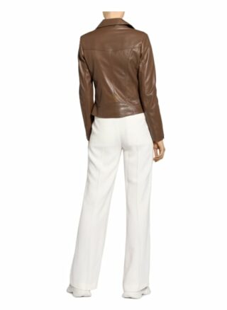 SCHYIA Lederjacke Damen, Braun