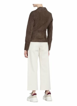 SCHYIA Lederjacke Damen, Braun