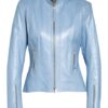 SCHYIA Marina Lederjacke Damen, Blau