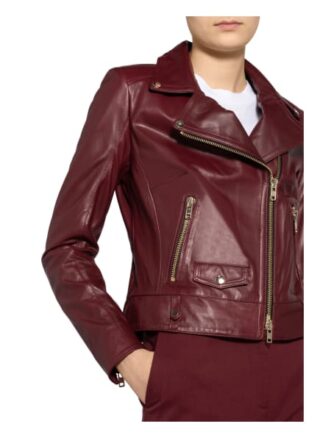 SCHYIA Viola Lederjacke Damen, Rot