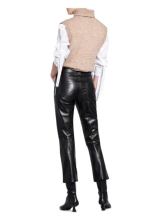 SEDUCTIVE Claire 7/8-Lederhose Damen, Schwarz