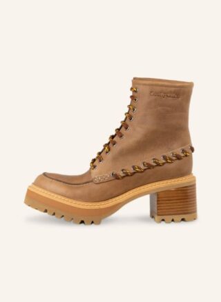 SEE BY CHLOÉ Schnürstiefeletten Damen, Beige