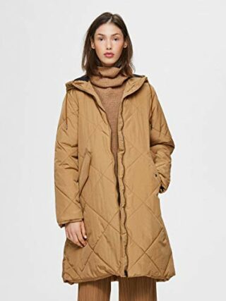 SELECTED FEMME 40Tigers Eye Steppjacke Damen, Braun