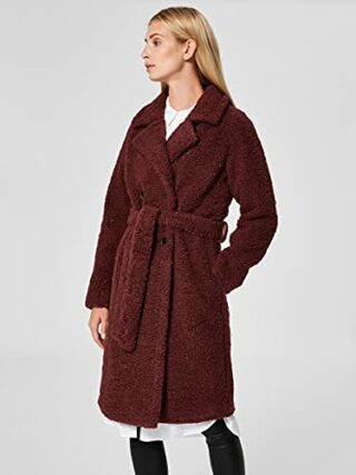SELECTED FEMME SLFPALLA Fellmantel Damen, Braun
