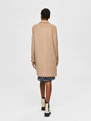 SELECTED FEMME Slfsasja Wollmantel Damen, Braun